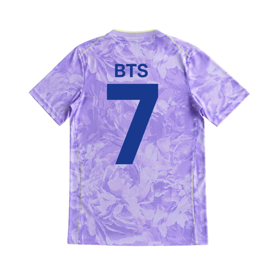 Camiseta BTS Purple Bloom - vista trasera