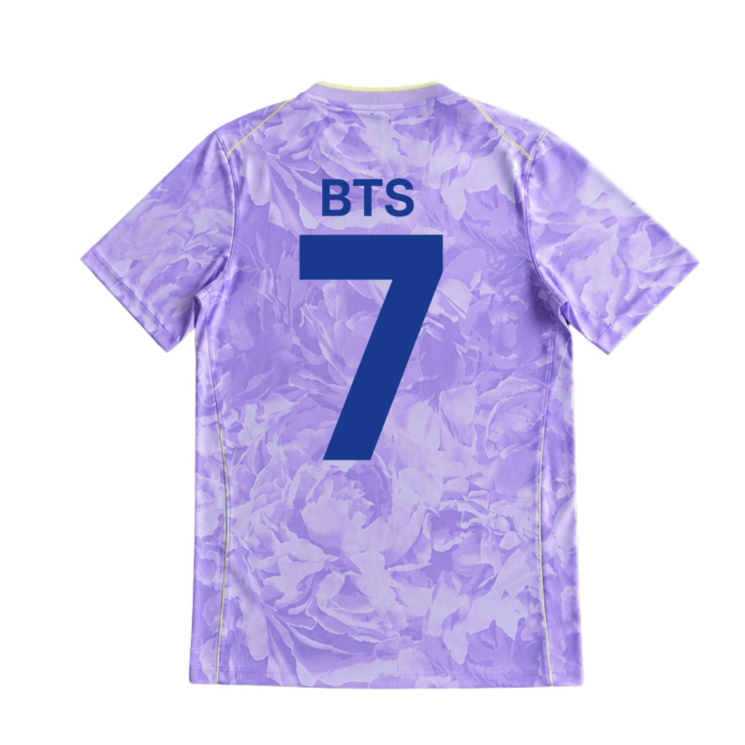 Camiseta BTS Purple Bloom - vista trasera