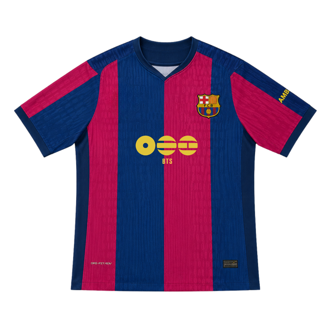 Camiseta BTS "Barcelona Stripe" - Edición Fandom Exclusiva - vista frontal