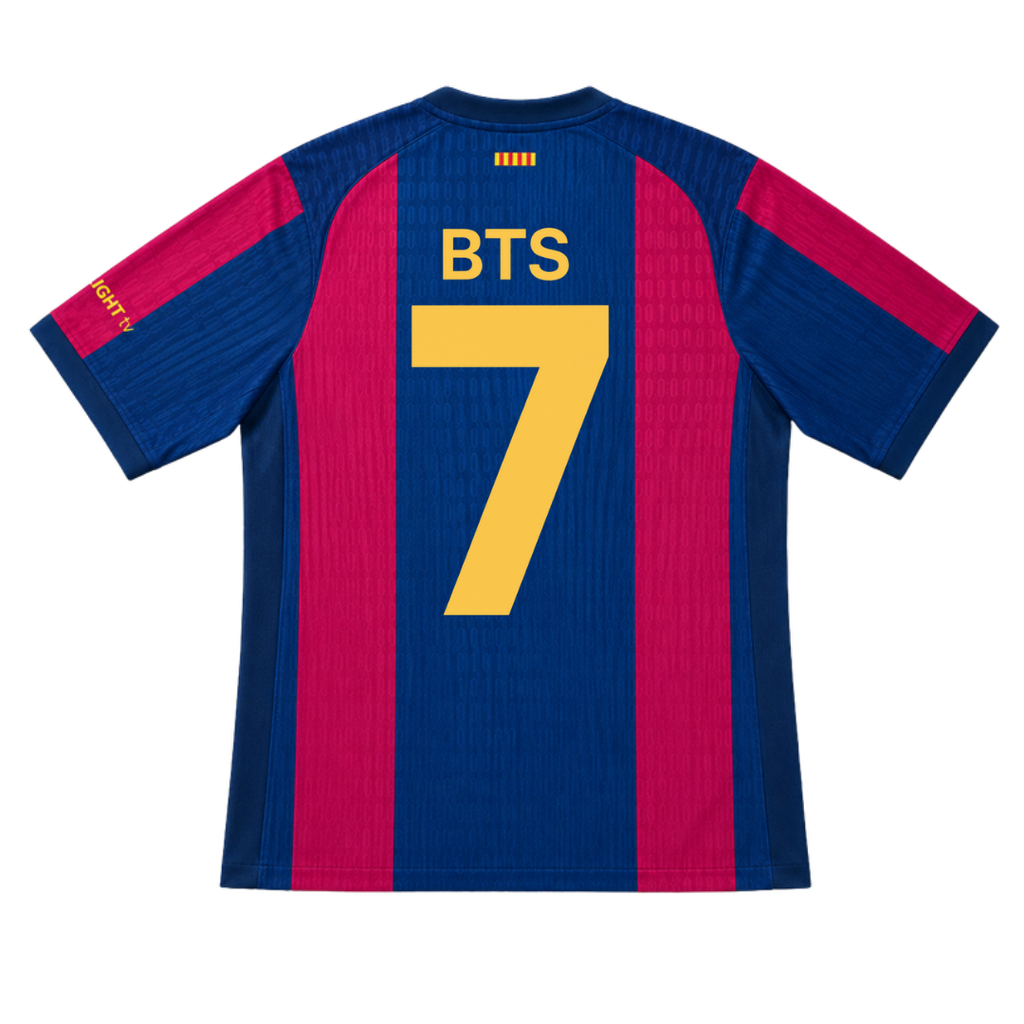 Camiseta BTS "Barcelona Stripe" - Edición Fandom Exclusiva - vista trasera