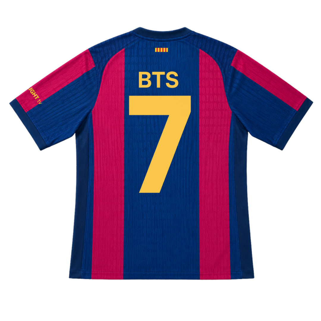 Camiseta BTS "Barcelona Stripe" - Edición Fandom Exclusiva - vista trasera