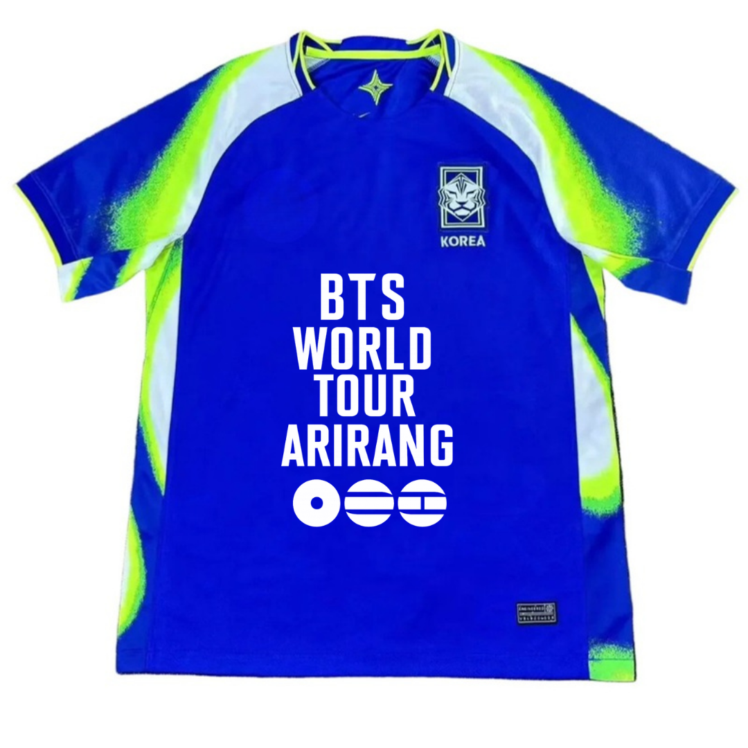 Camiseta BTS "Taehyung Neón Azul" - Edición Fandom Exclusiva - vista frontal
