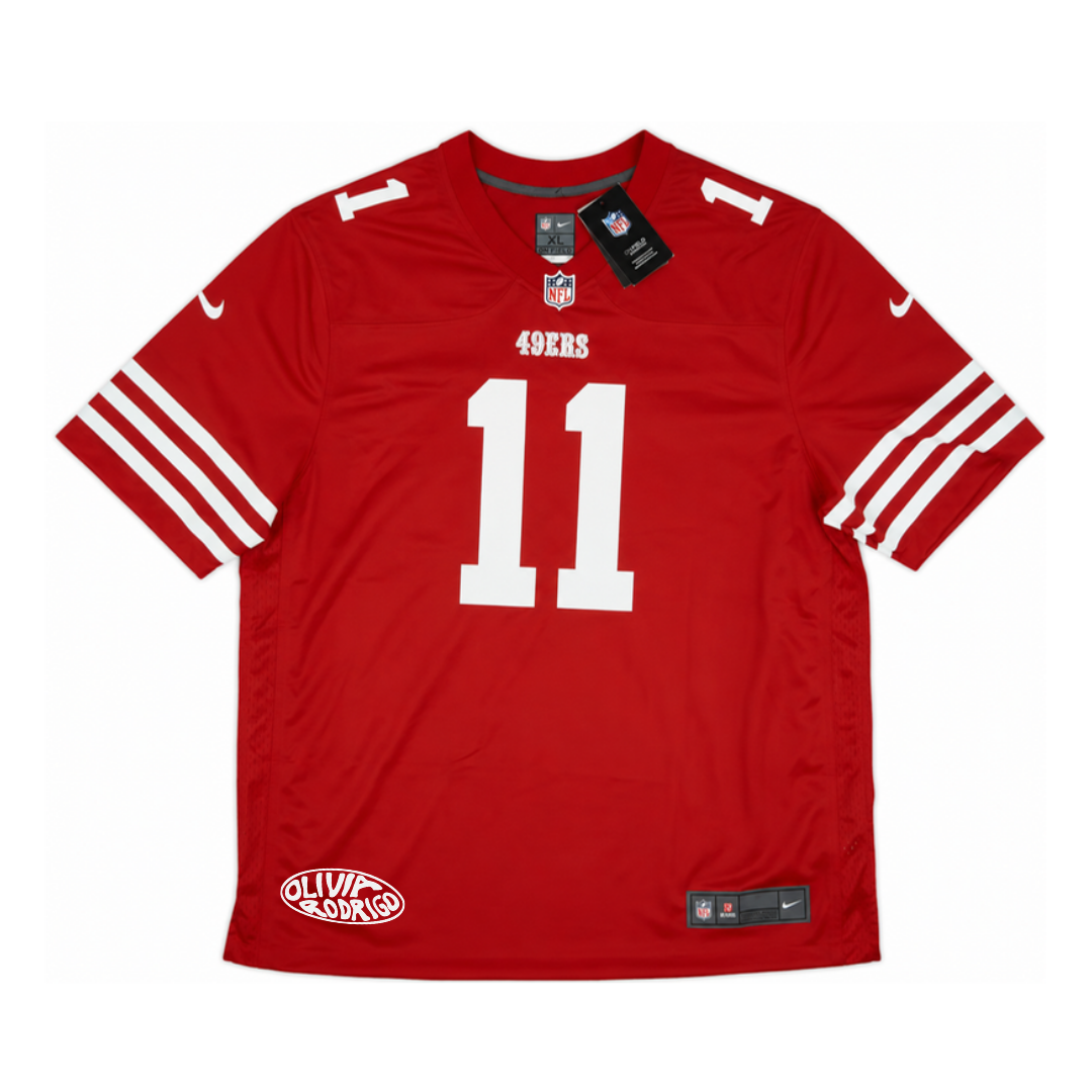 Jersey "Olivia Rodrigo x 49ers" - vista frontal