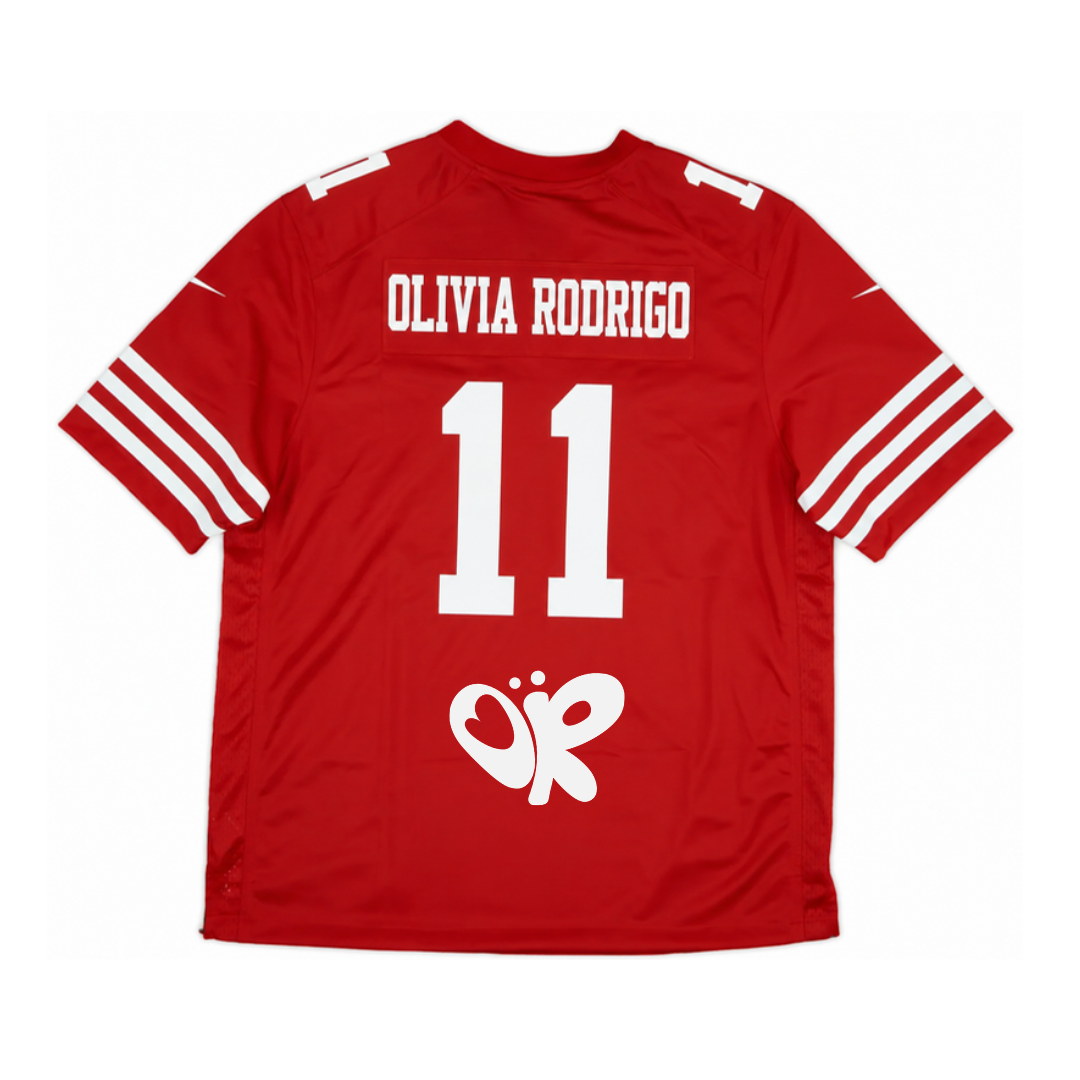 Jersey "Olivia Rodrigo x 49ers" - vista trasera