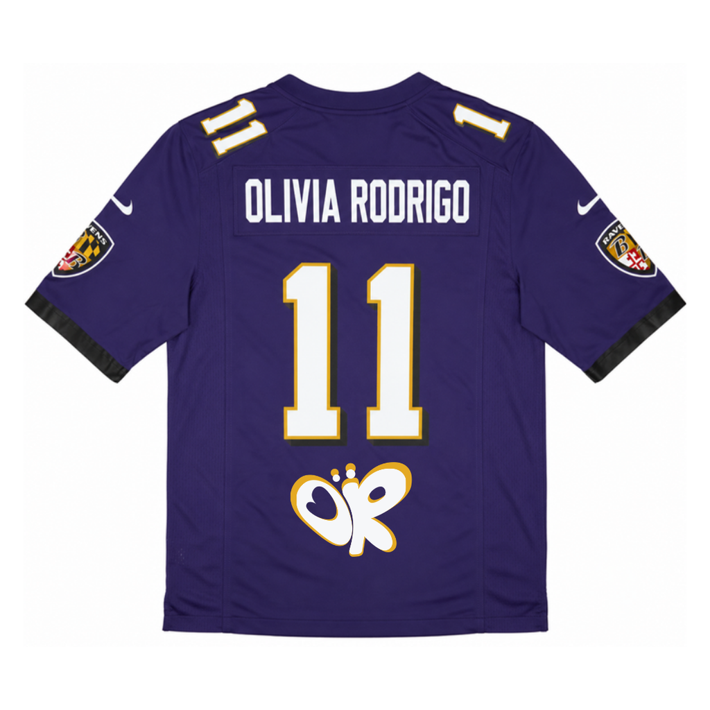 Jersey "Olivia Rodrigo x Ravens" - vista trasera