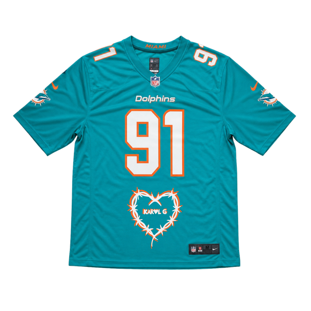 Jersey "Karol G x Dolphins - Bichota" - vista frontal