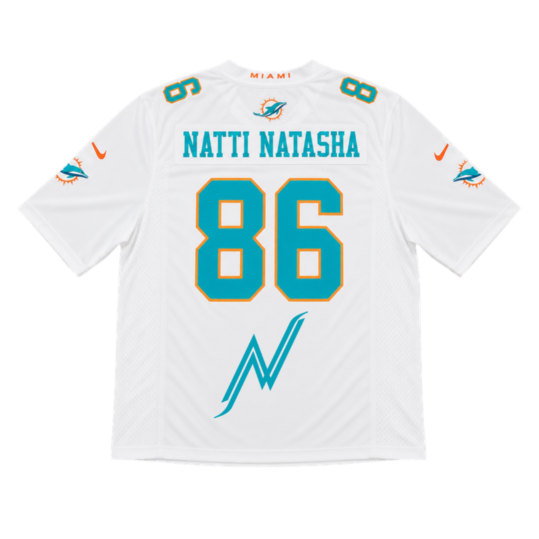Jersey "Natti Natasha x Dolphins" - vista trasera