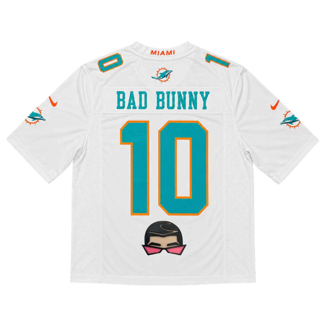 Jersey "Bad Bunny x Dolphins" - vista trasera